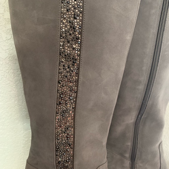 Alex Marie Gray Suede Boots - Picture 2 of 7